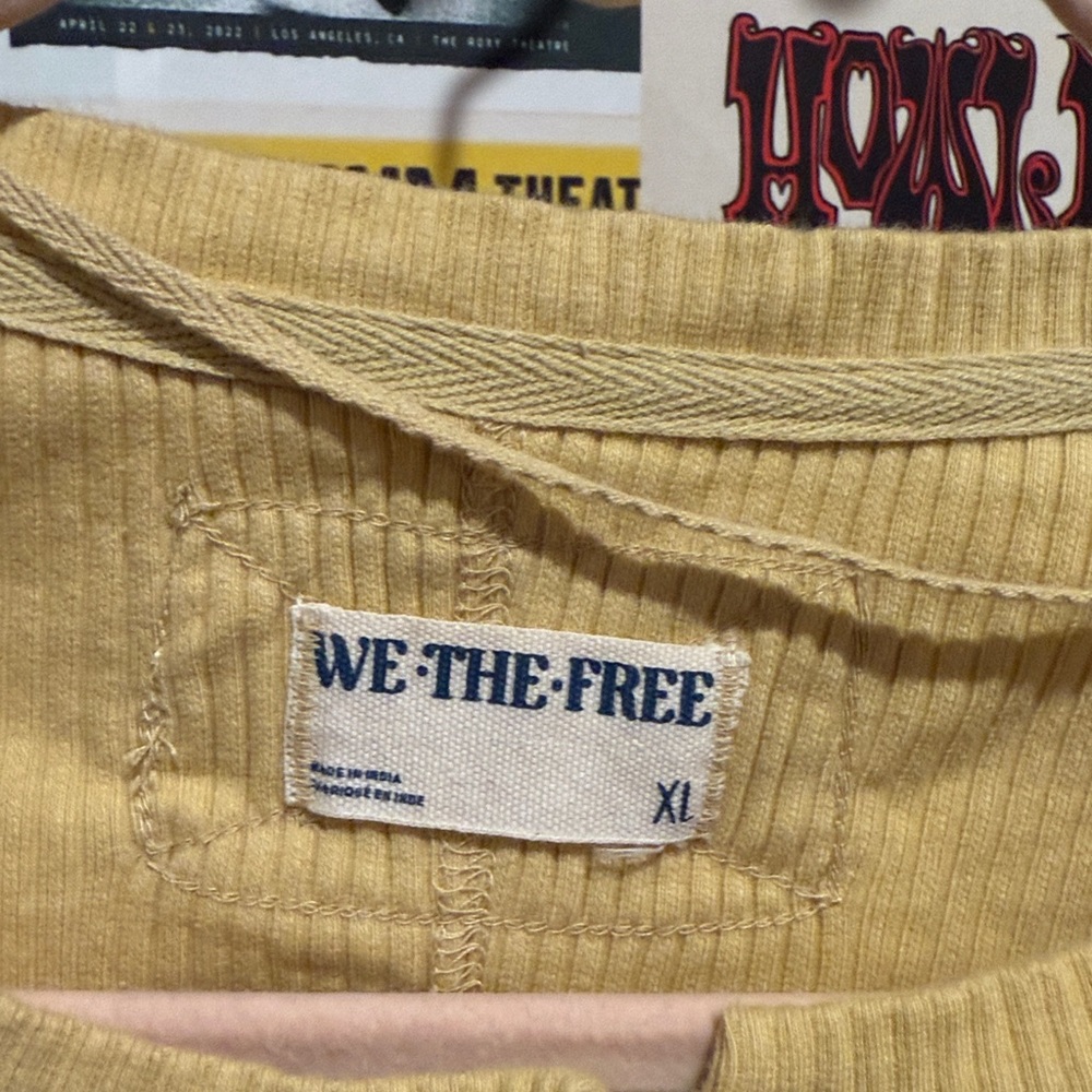 We The Free Mustard Ribbed Top - Picture 2 of 4